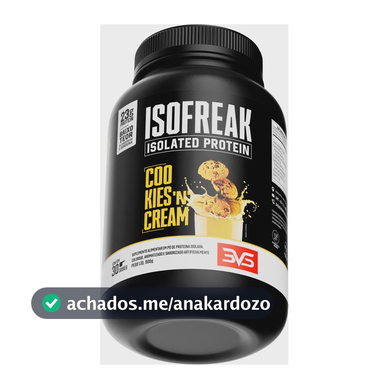 Whey Isolado Isofreak 900g Sabor: Cookies And Cream - Fórmula Avançada Com 23g De Proteína Por Dose