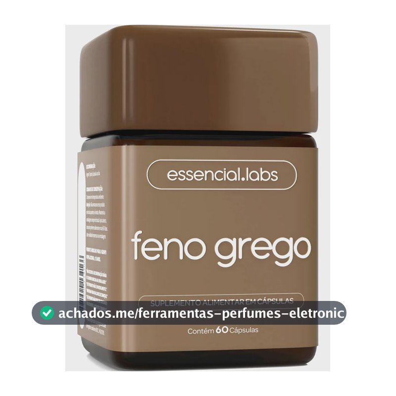 FENO GREGO 450mg - Fórmula Avançada com Máxima Concentração e Pureza - 60 Cápsulas