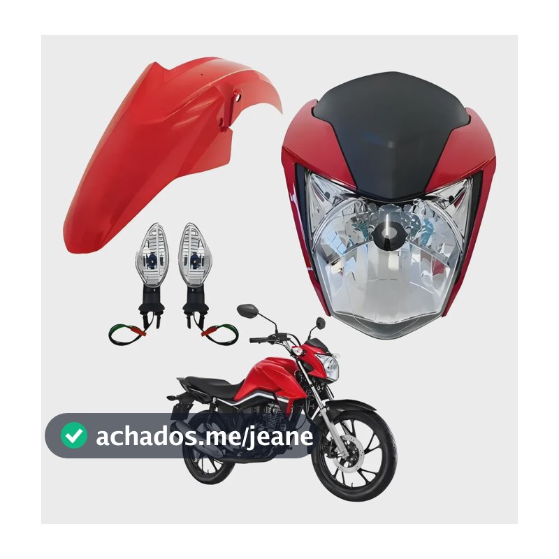 Frente Farol Paralama 2 Pisca Titan 160 2022 A 2024 Vermelho