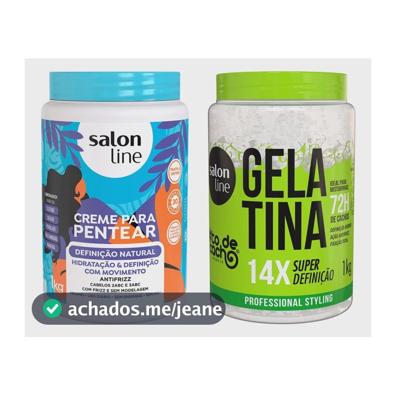 Kit Super Definição Com Creme Para Pentear E Gelatina