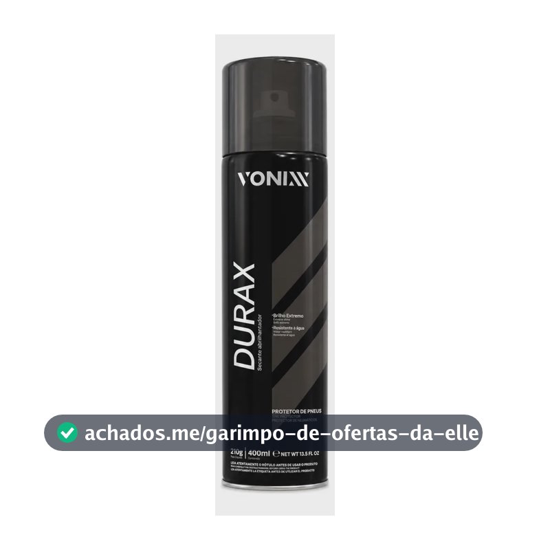 Durax Aerosol Pretinho Abrilhantador De Pneus 400ml Vonixx
