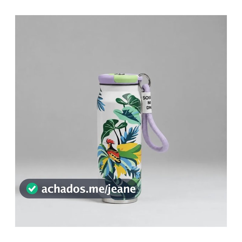 Garrafa  Térmica 600 Ml Estampada Coleção-xlh Lilás Lilás