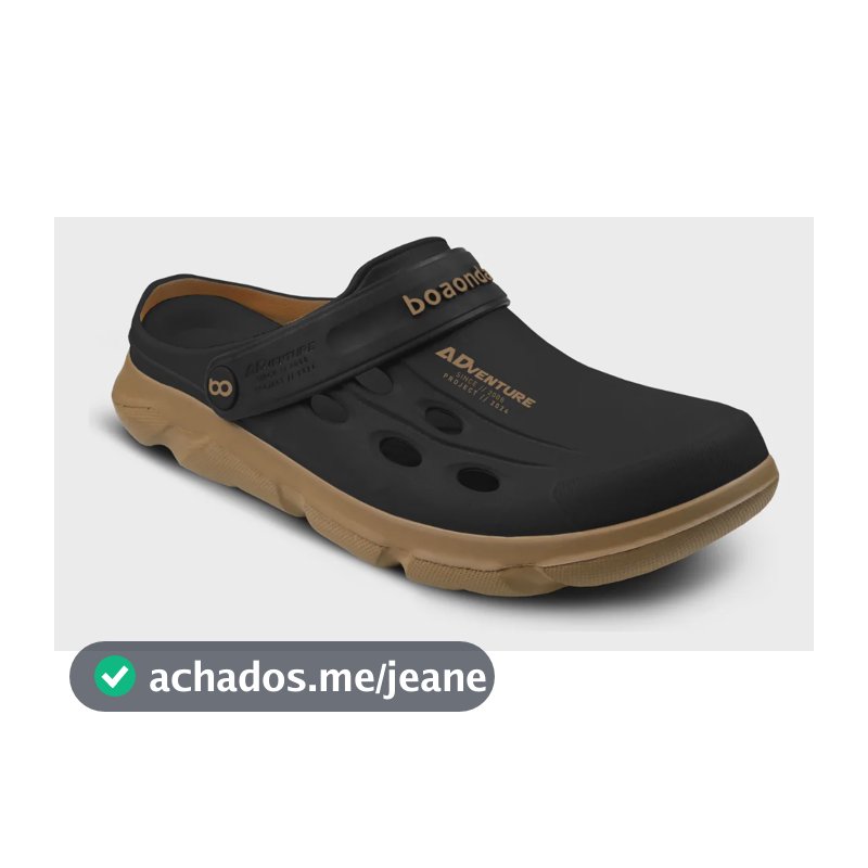 Babuche Boa Onda Adventure Masculino Leve Confortável Casual Preto/crepe 41 Br