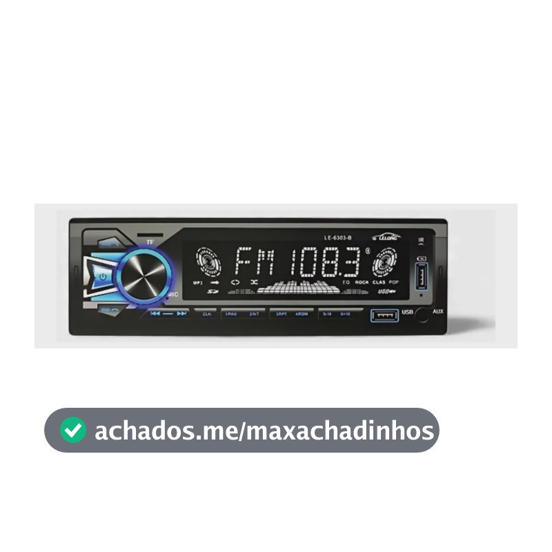 Som De Carro Tipo Pione E Soni Radio Com Bluetooth Led 7 Cor