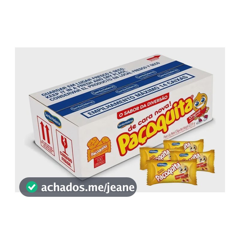 Paçoca Paçoquita Rolha Caixa 100 Unidades Para FESTAS!!