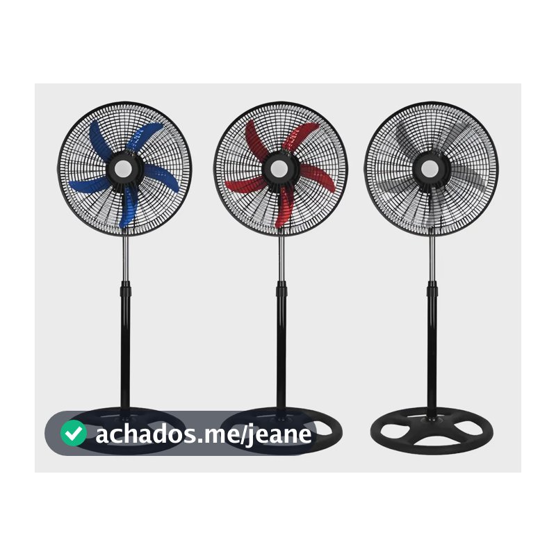 Ventilador Pedestal Premium Resistente Silencioso 60w Preto 50 Cm 60 Hz Preto Sortido Pp 5