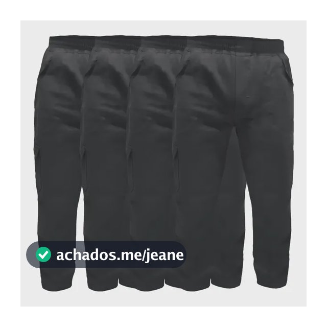 Kit 4 Calça De Uniforme Cargo  Trabalho Pesado Resistente