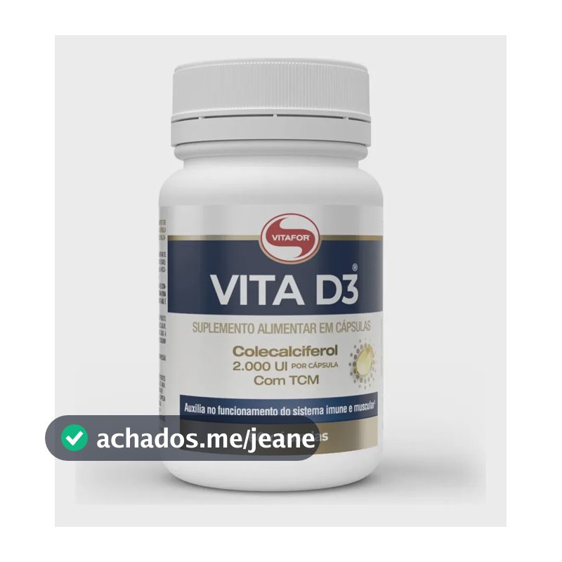 Vitamina D3 60 Cápsulas Vitafor