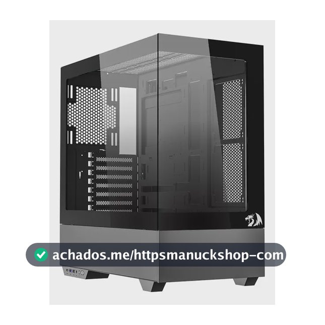 Gabinete Gamer Redragon Reflect Pro Preto Vidro Mid Tower