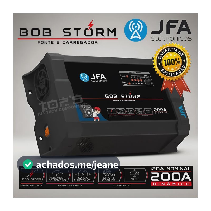 Fonte Carregador Jfa Bob Storm 200a Bivolt
