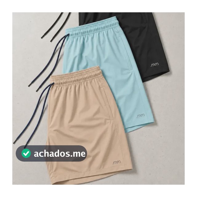 Kit 3 Bermuda Mauricinho Masculina Tactel Esportiva Verao