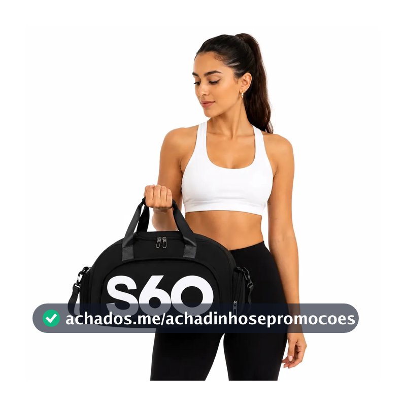 Bolsa Academia Transversal Fitness Esporte Viagem Impermeável Mochila Cor Preta