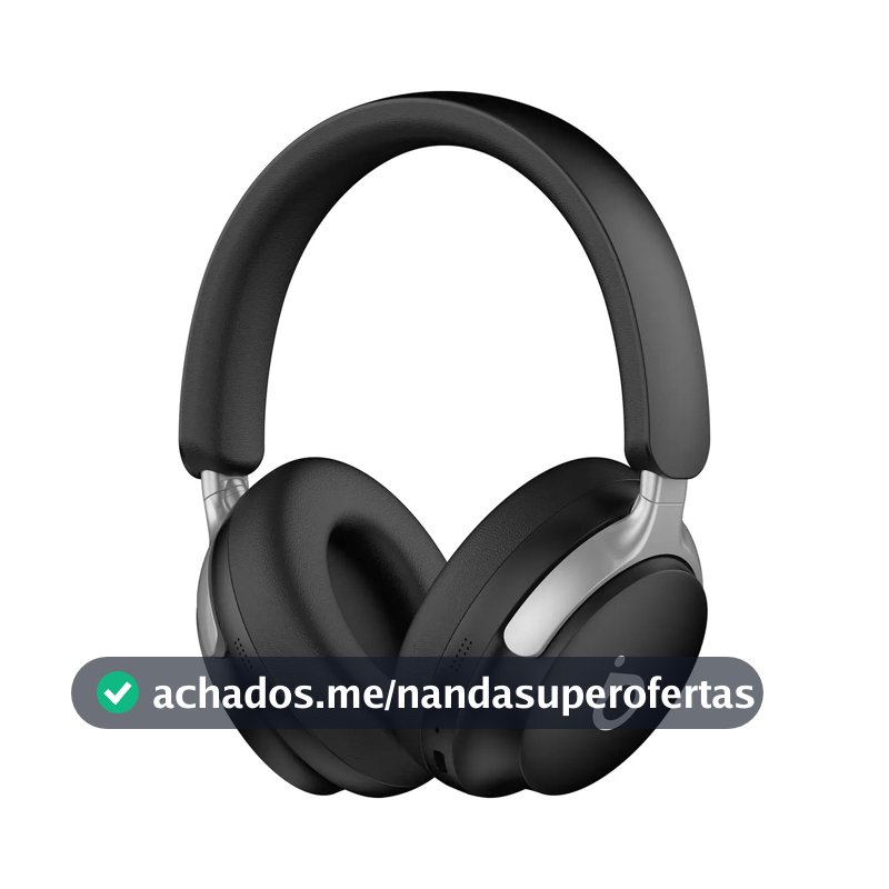 Headphone Bluetooth 5.4 Com Anc+Enc 40h Bateria Basike Fone Headset Bluetooth Com Microfone Hi-fi Estéreo preto