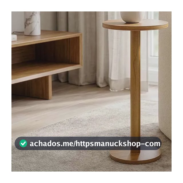 Mesa De Sala Mesinha Lateral Apoio Para Sofá Retro Rustico Freijó