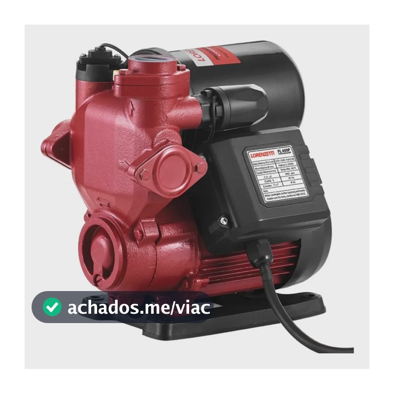 Pressurizador Lorenzetti PL-400P 370W 40MCA Bivolt