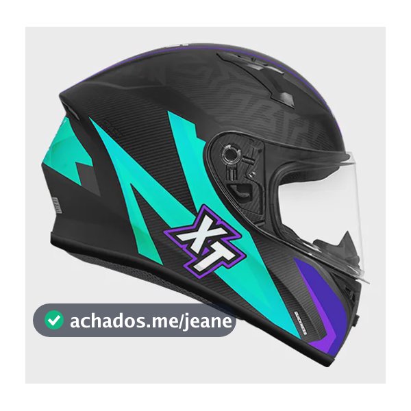 Capacete Para Moto Ebf Xtroy Ff 526 Crazy Lançamento 2026 Preto/roxo Fosco 56