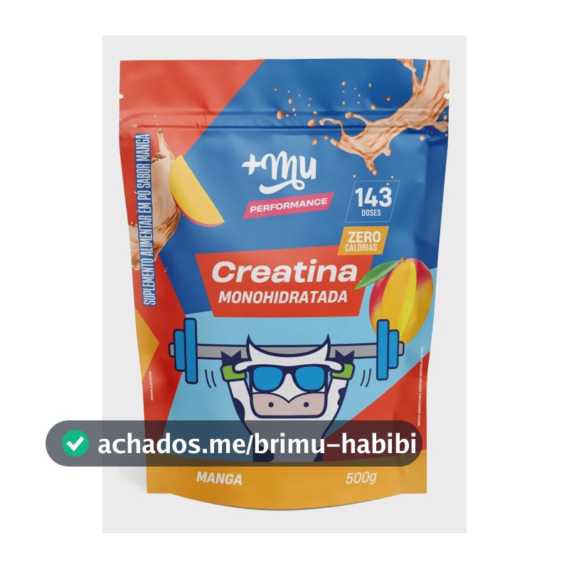 Creatina +Mu em pó sabor Manga x 500g