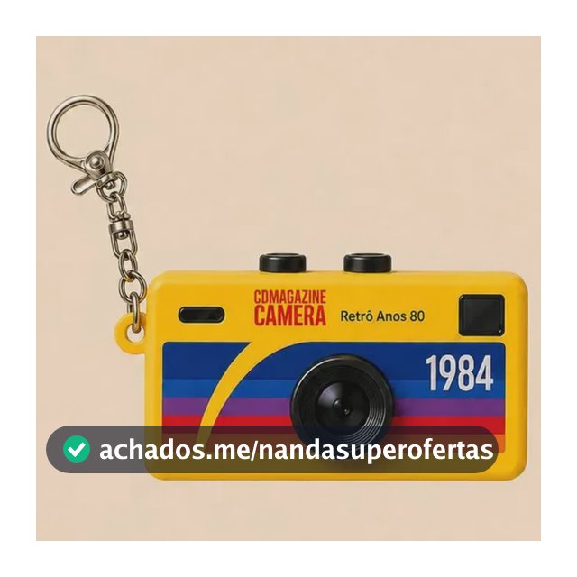 Mini Câmera Digital Retrô 1984 Chaveiro Vintage Style 1080p Hd Grava Vídeo Recarregável Charmera