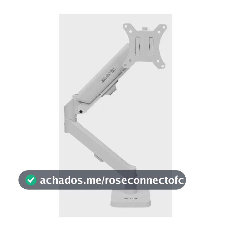 Suporte Articulado Para Monitor 13 a 32 Pistão a Gás Ajustável Zinnia Nimbo 110 Branco