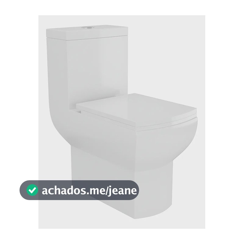 Vaso Sanitário Monobloco Caixa Acoplada Completo - Cor Branco Privada