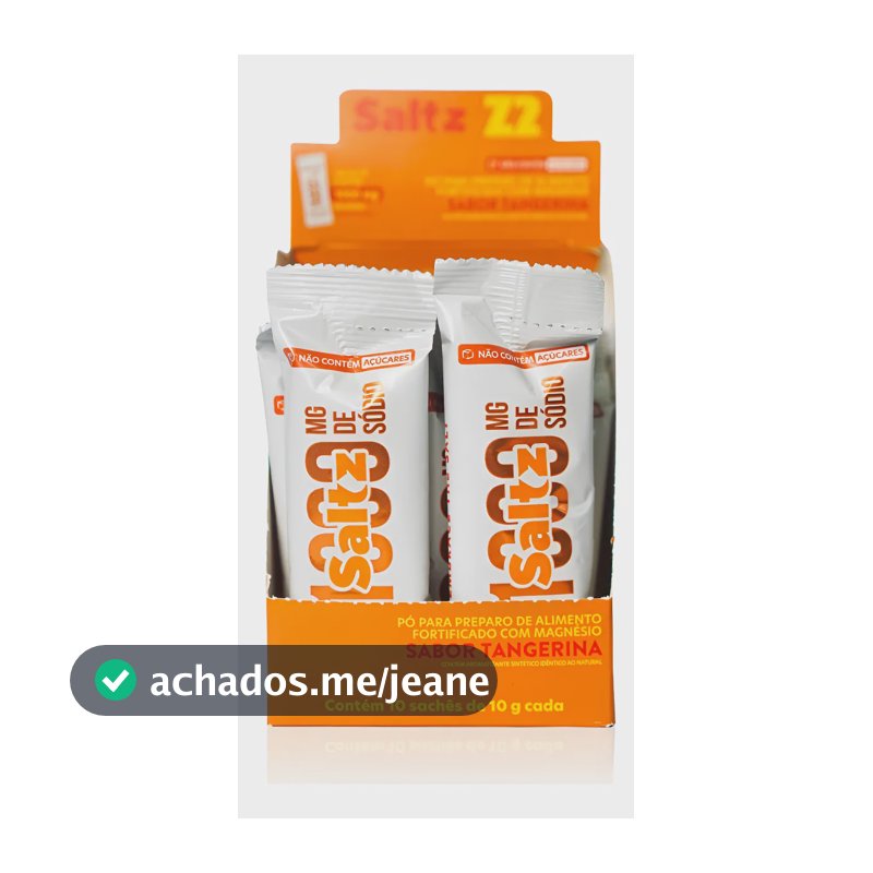 Z2 Saltz 1000 Tangerina Sem Açúcar Eletrólitos Box 10 Sticks Tangerina