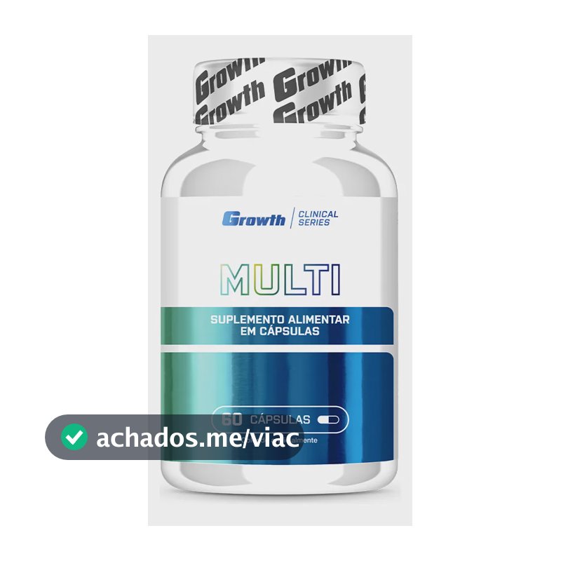 Multivitamínico 60 Cáps. Growth Supplements - Sem Sabor Sem Sabor