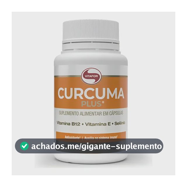 Cúrcuma Plus 60 Cápsulas - Vitafor Sem Sabor