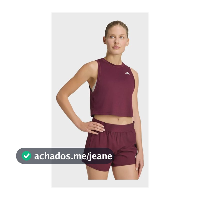 Regata Boxy De Treino Train Essentials adidas Vermelho Escuro G