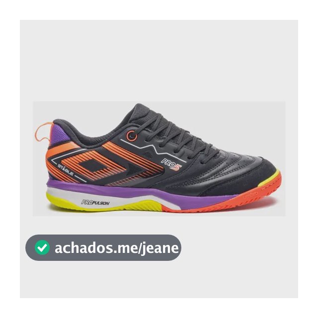 Chuteira Futsal Pro 5 Stable Umbro Preto/laranja Flúor/electric Purple 39 Br