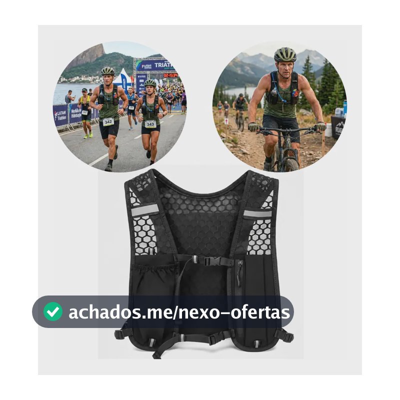 Colete Hidratação Corrida Ciclismo Triathlon Com Refletivo
