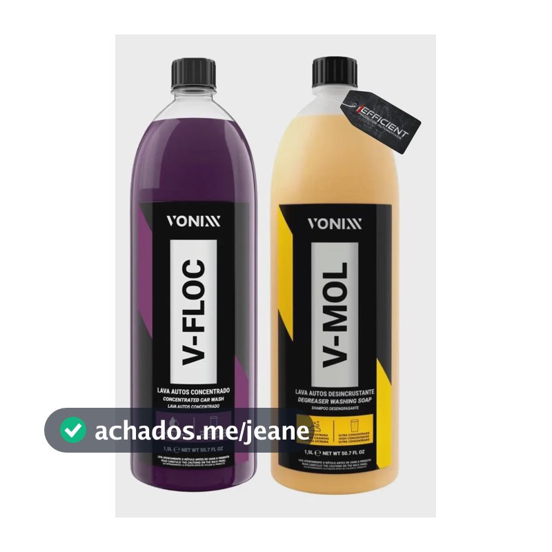 Kit Shampoo Concentrado Automotivo 1.5L Desincrustante Vonixx