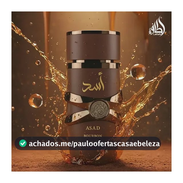 Perfume Lattafa Asad Bourbon Alta Fixação 100ml