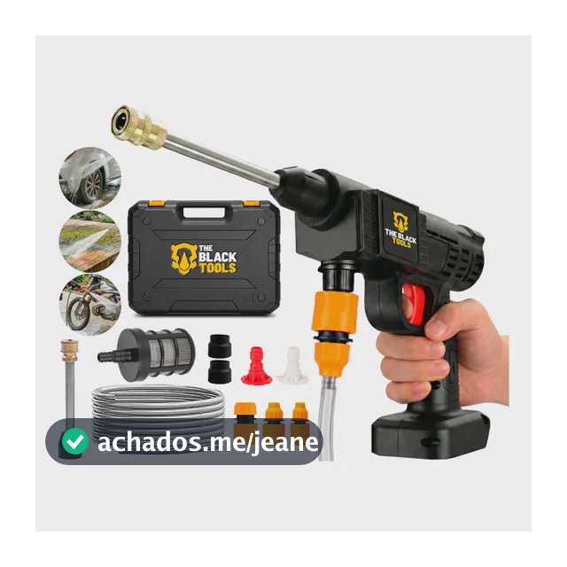 Lavadora Lava Jato Portátil Alta Pressão Bivolt Com Maleta Preto 127/220v 60 Hz