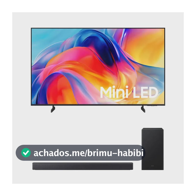 Samsung Smart Tv 65 Miniled 4k M75h + Soundbar Samsung B-series Hw-b450f
