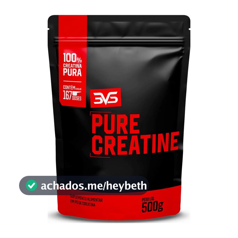 CREATINA MONOHIDRATADA 500g - 100% Pura - 3VS Nutrition