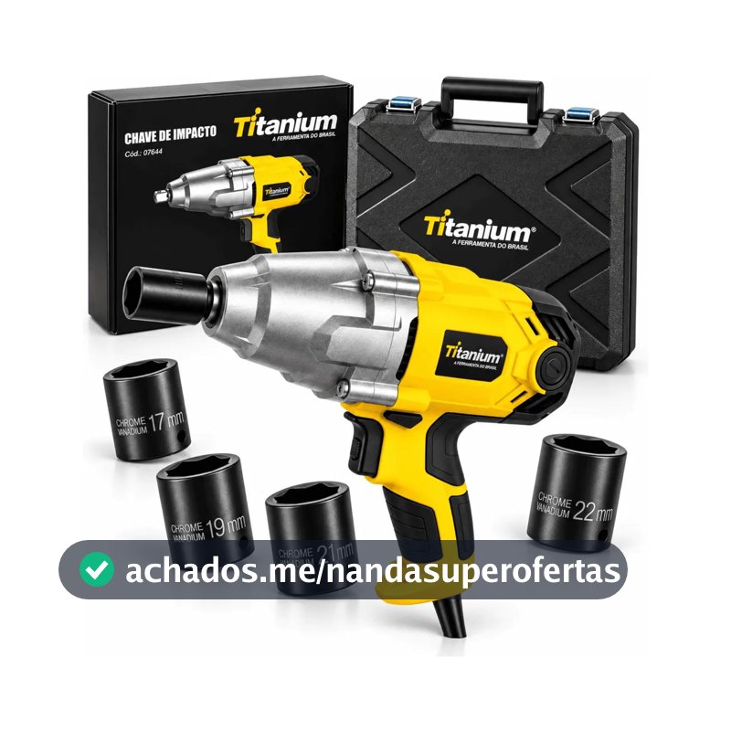 Chave De Impacto Elétrica 1/2" 900w Profissional Titanium Platina