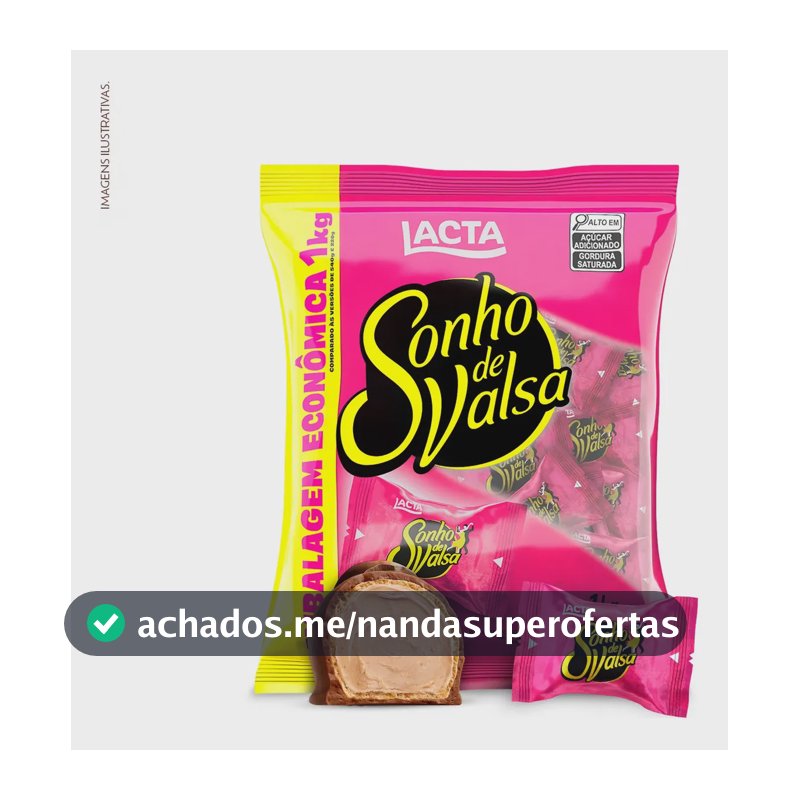 Bombom chocolate Sonho De Valsa Lacta 1Kg
