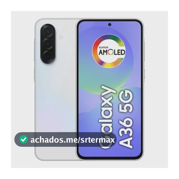 Smartphone Samsung Galaxy A36 5G 128GB 6GB RAM Câmera Tripla de até 50MP Selfie de 12MP IP67 Super AMOLED 6.7'' NFC Recursos AI Android e Segurança Snapdragon - Branco