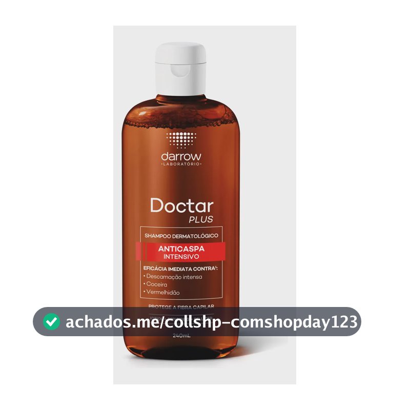 Shampoo anticaspa dermatológico Darrow Doctar Plus 240ml sem sulfatos