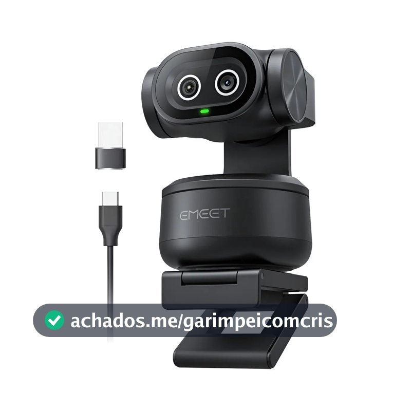 Emeet PIXY 4k Ai Tracking Autofoco Dual Webcam 300° Ptz Camera Para Pc Ferroso