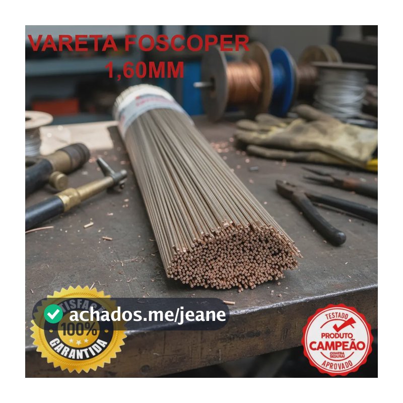 30 Varetas De Solda Foscoper 1,60mm X 46cm Prateado