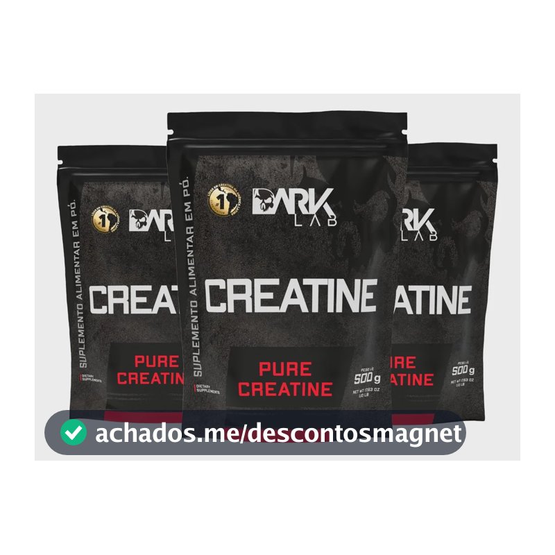 3x Creatina Monohidratada Pura 500g Dark Lab Unidade