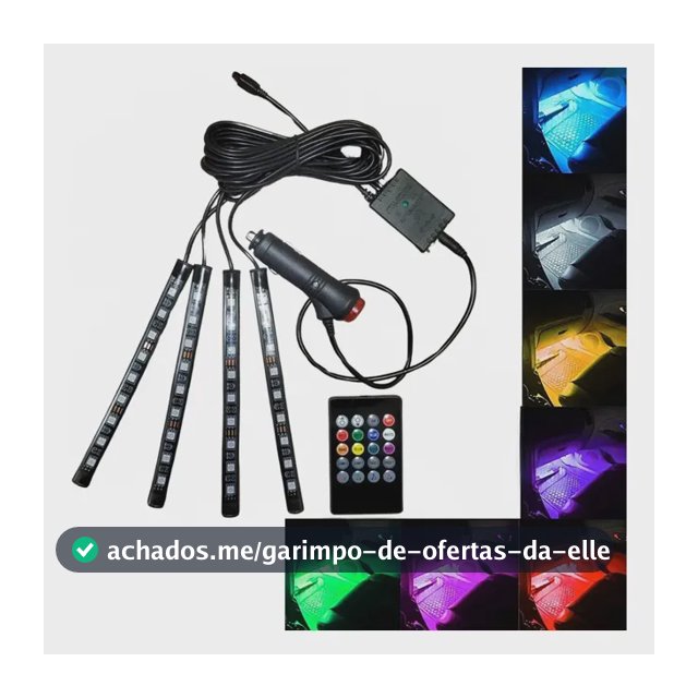 Kit Iluminacao Led Automotivo Neon Rgb Tuning Controle 12v