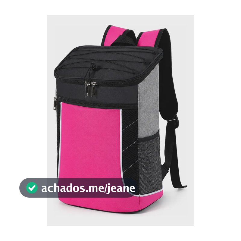 Mochila Bolsa Térmica 22l Cooler 20 Latas Churrasco Praia Rosa
