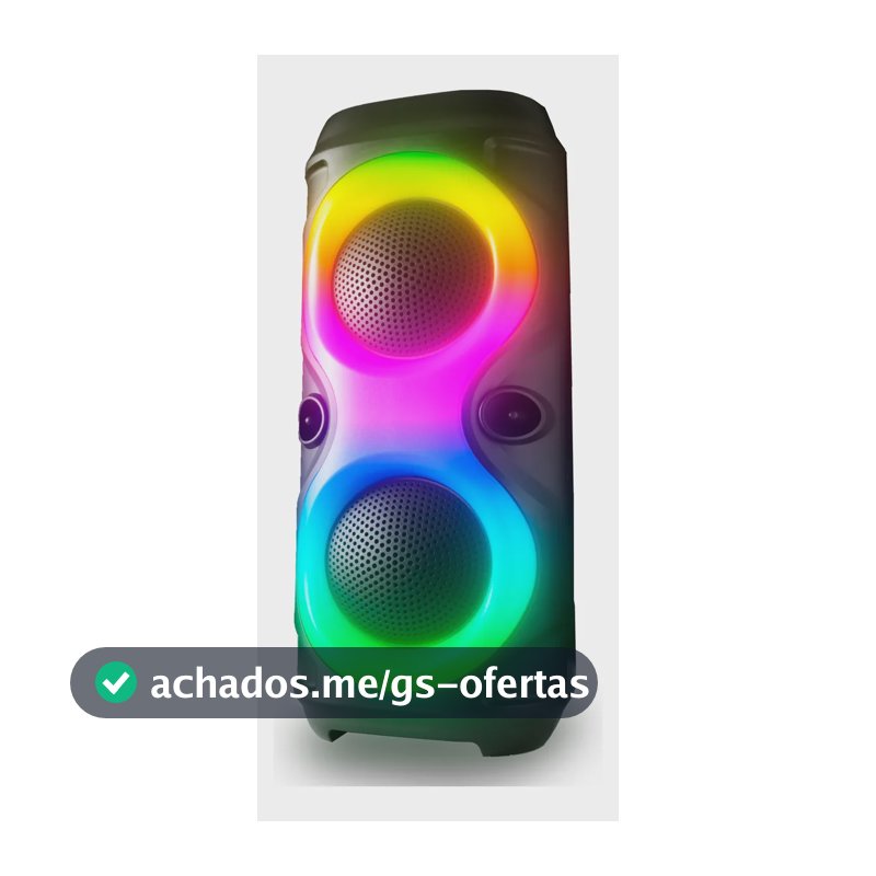 Caixa De Som Bluetooth Hi-fi Amplificada Rgb Tws Fm Usb Sd Preto 127/220v