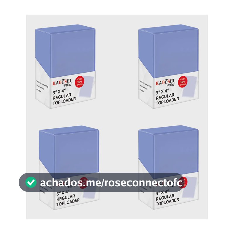 Kit 100 Plástico Sleeve Rígido Cards Basquete Cartas Azul