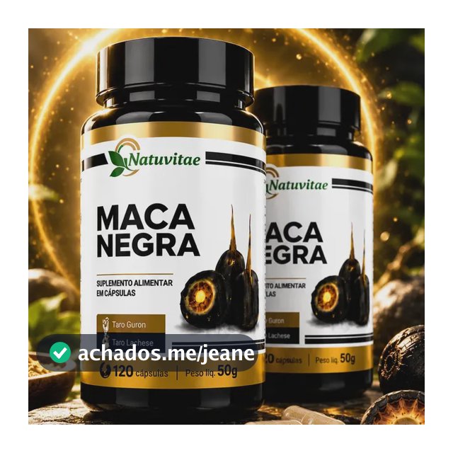 Kit Com 2 Maca Peruana Negra Premium 240 Cápsulas 500mg Pura Kit 2 Frascos