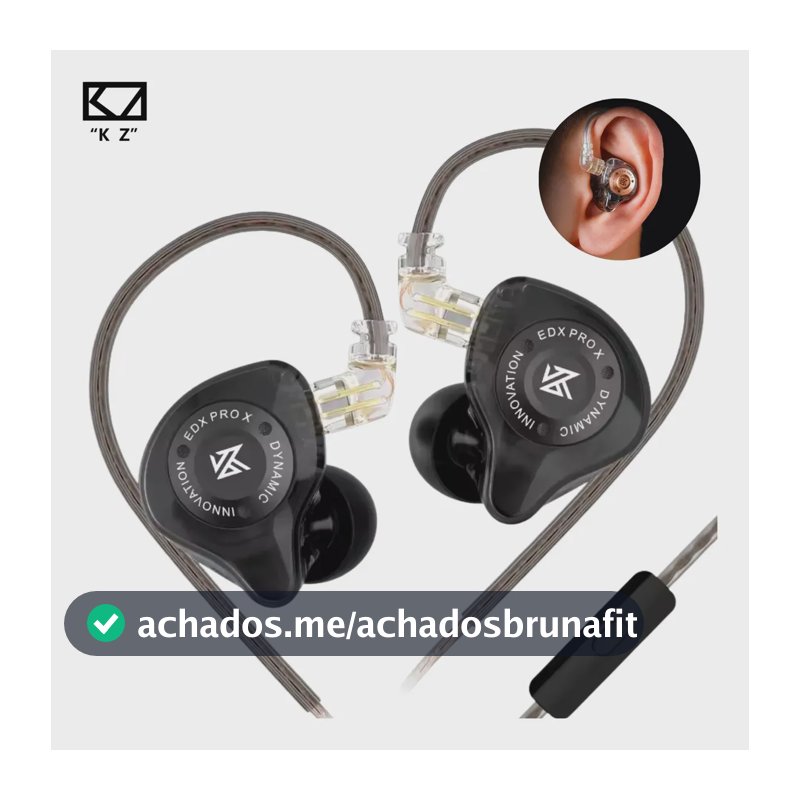 Fone De Ouvido Kz Edx Pro X Preto Gamer Reunião Musica Com Microfone