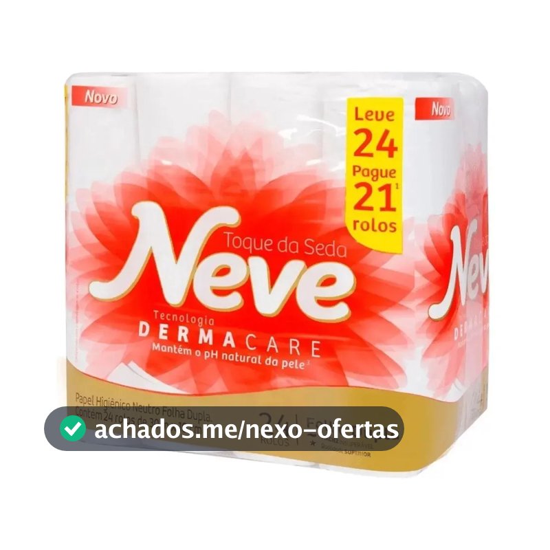 Papel Higienico Toque De Seda Folha Dupla 24 Unidades Neve