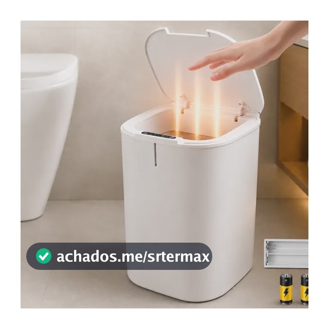 Lixeira Inteligente 16l Sensor Automático Tampa Touch Casa Cinza